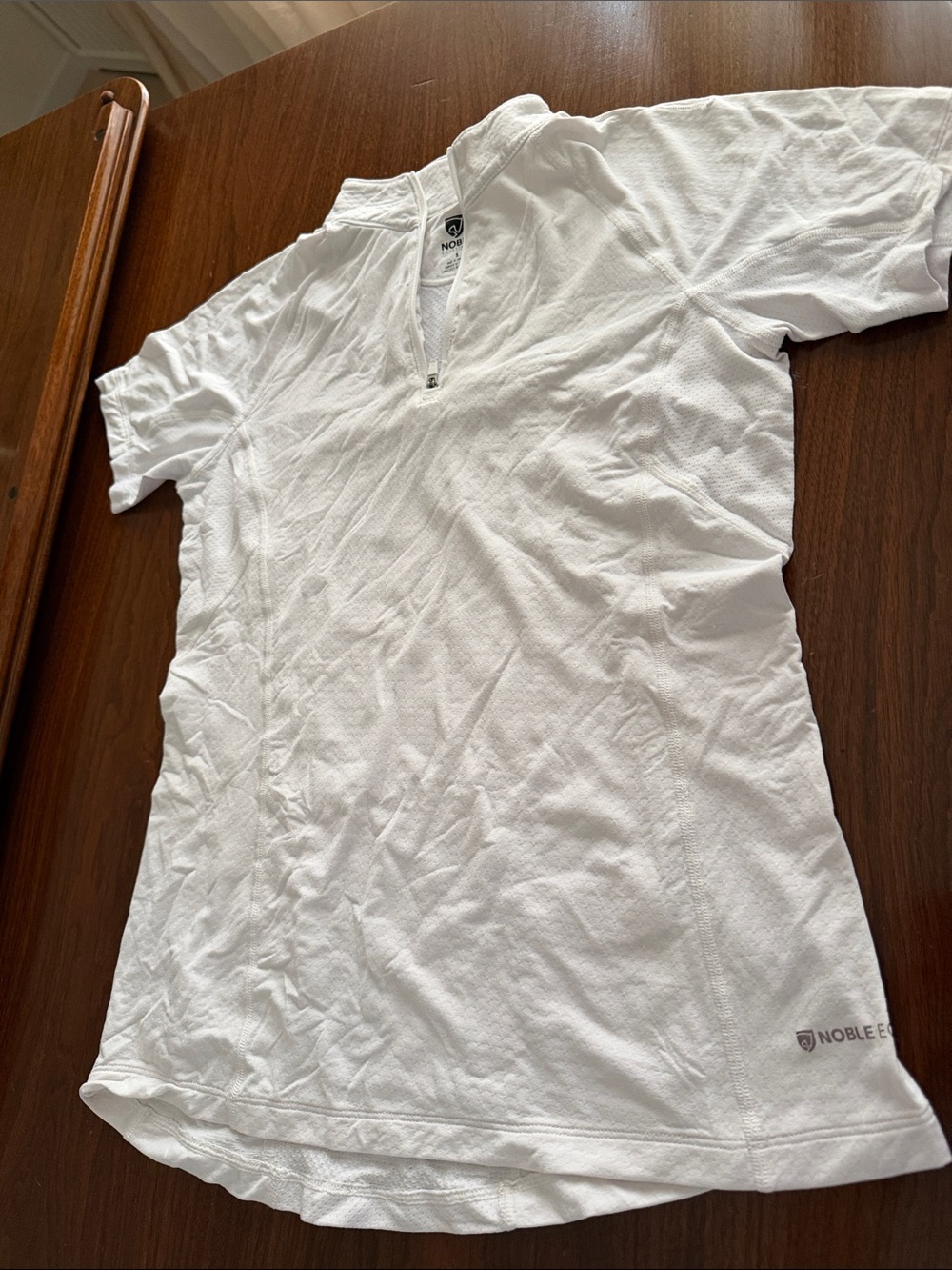 Women’s White Short-Sleeve Performance Shirt noble equestrian